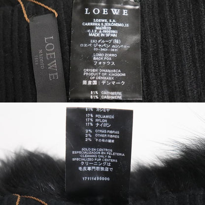 LOEWE ロエベ ファー フォックス ストール ブラック リアルファー レディース【中古】【美品】