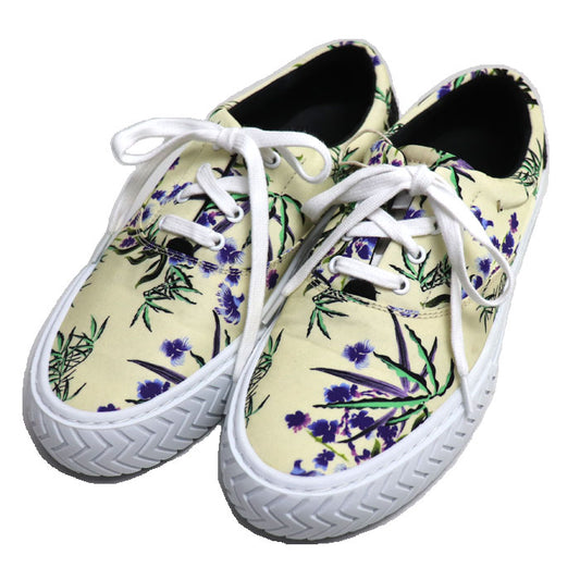 KENZO ケンゾー K-SKATE LACE UP SNEAKERS スニーカー イエロー マルチ 36 レディース【中古】【美品】