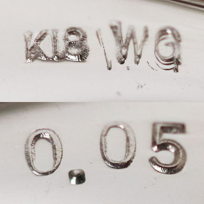 K18WG ホワイトゴールド リング・指輪 ルビー0.05ct ダイヤモンド 11号 3.7g MR5256 レディース【中古】