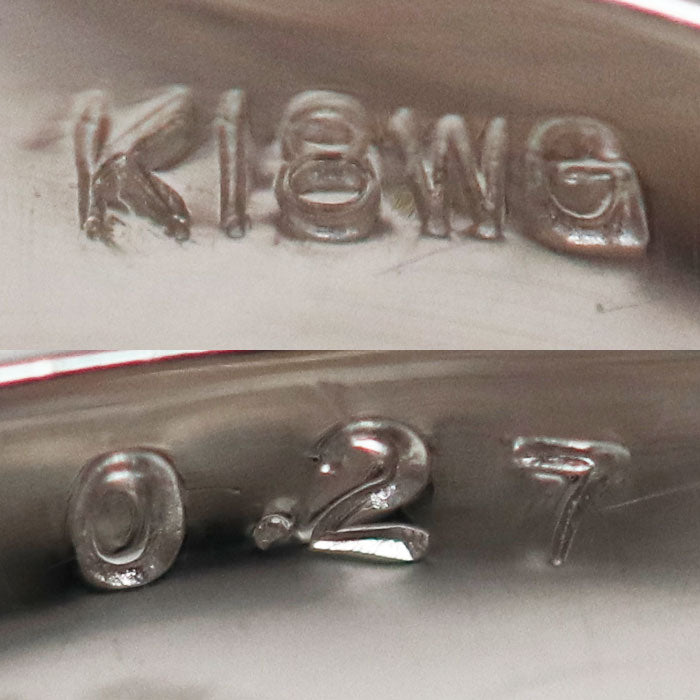 K18WG ホワイトゴールド 蝶モチーフ リング・指輪 ダイヤモンド0.27ct 13号 6.9g レディース【中古】