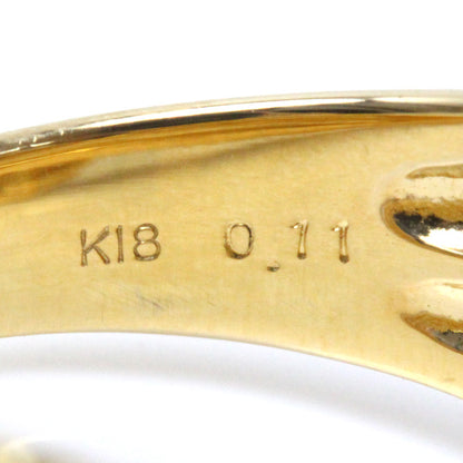 K18YG イエローゴールド ヘビ リング・指輪 ダイヤモンド0.11ct 13号 7.8g ユニセックス【中古】