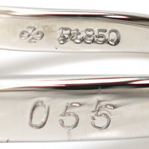 Pt850プラチナ リング・指輪 ダイヤモンド0.55ct 9号 4.3g MR5360 レディース【中古】