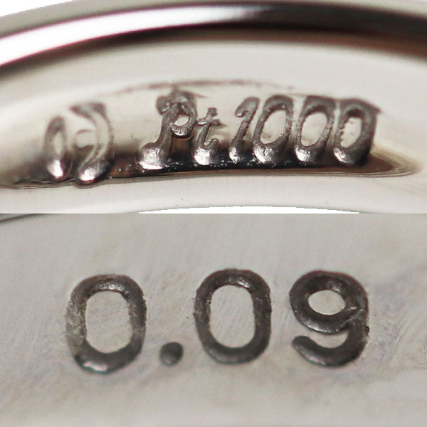 TASAKI タサキ Pt1000プラチナ リング・指輪 ダイヤモンド0.09ct 9号 4.5g レディース【中古】【美品】