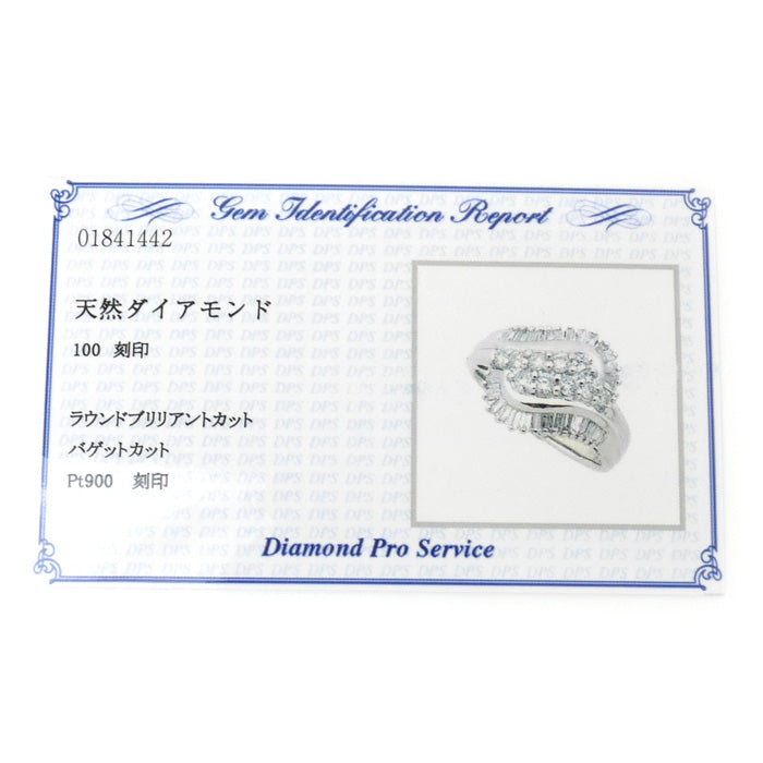 Pt900プラチナ リング・指輪 ダイヤモンド1.00ct 13号 6.9g レディース【中古】【美品】