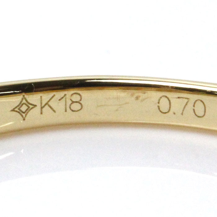 GSTV K18YG イエローゴールド リング・指輪 ダイヤモンド0.70ct 16号 3.1g レディース【中古】【美品】