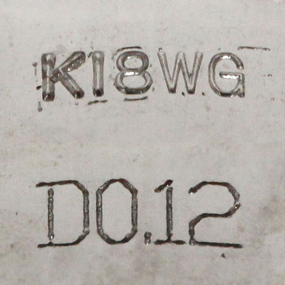 K18WG ホワイトゴールド リング・指輪 ダイヤモンド0.12ct 11号 4.8g レディース【中古】