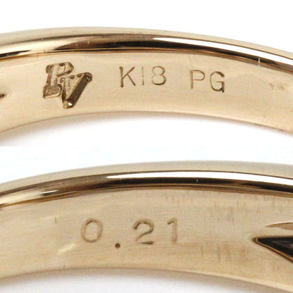 Ponte Vecchio ポンテヴェキオ K18PG ピンクゴールド ハート リング・指輪 ダイヤモンド0.21ct 13号 4.3g レディース【中古】【美品】