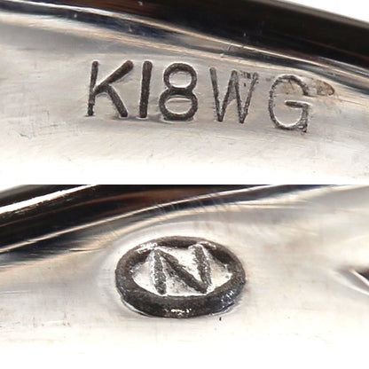 K18WG ホワイトゴールド マルチストーン リング・指輪 10号 4g レディース【中古】