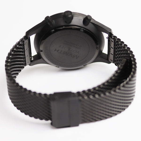 MVMT ステンレススチールメッシュバンド デュアルタイム 腕時計 電池式 D-MV01-BBRG メンズ【中古】【美品】