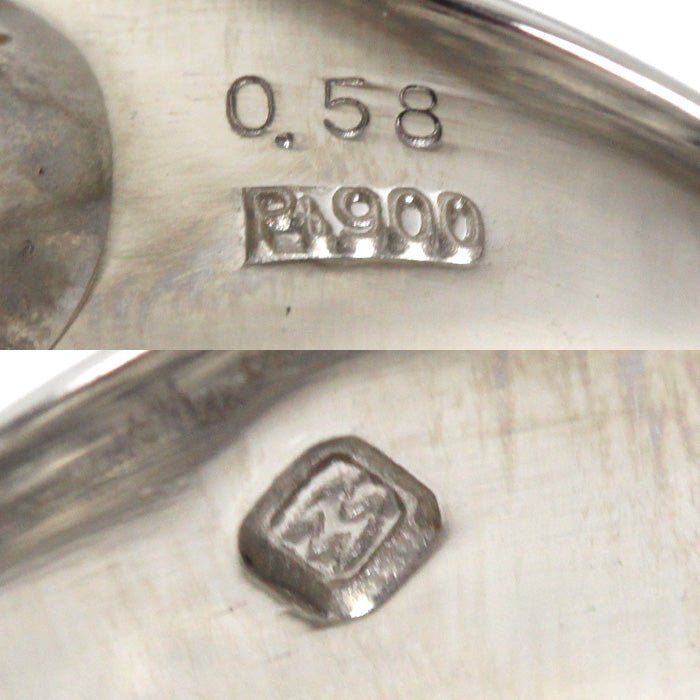Pt900プラチナ リング・指輪 ダイヤモンド0.58ct 12.5号 11.0g レディース【中古】【美品】