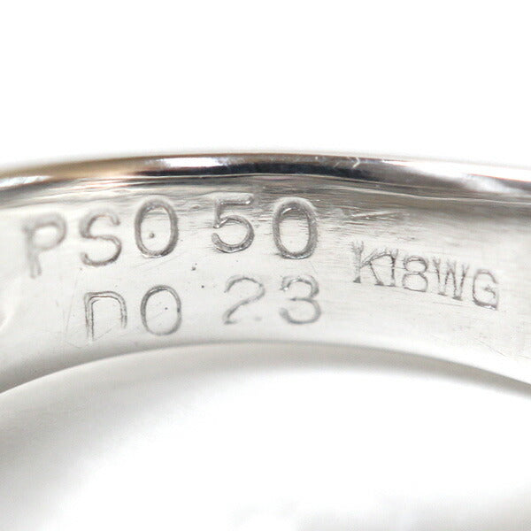 K18WG ホワイトゴールド リング・指輪 ピンクサファイア0.50ct ダイヤモンド0.23ct 9号 5.4g MR5614 レディース【中古】