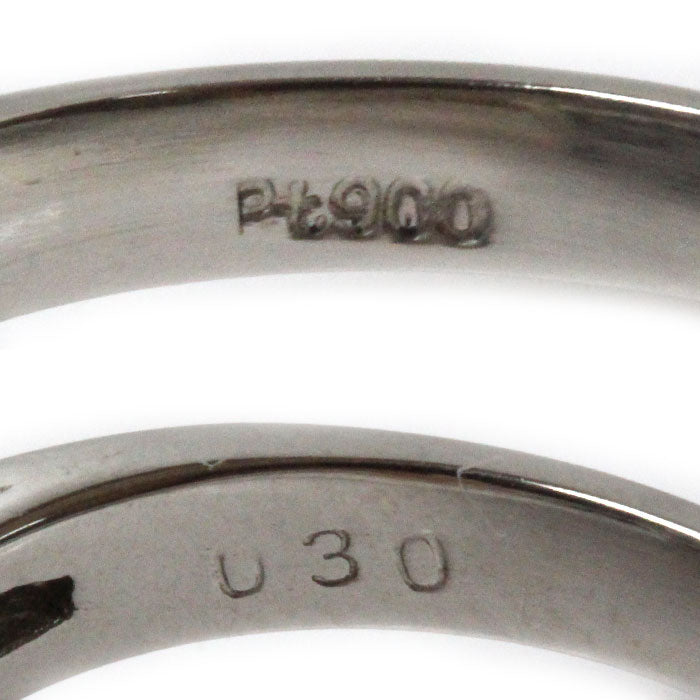 Pt900プラチナ リング・指輪 パール約10.5mm ダイヤモンド0.30ct 12号 7.2g レディース【中古】【美品】