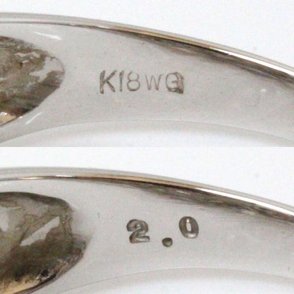 K18WG ホワイトゴールド リング・指輪 ダイヤモンド2.0ct 20号 5.5g 大きいサイズ レディース【中古】【美品】