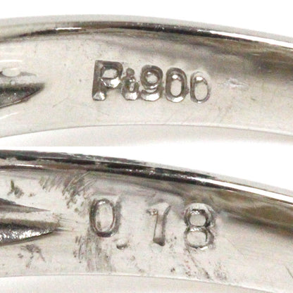 Pt900プラチナ リング・指輪 パール約13.8～14.0mm ダイヤモンド0.18ct 12号 10.0g レディース【中古】