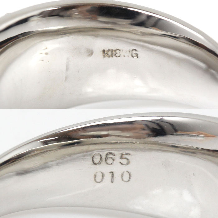 K18WG ホワイトゴールド リング・指輪 ダイヤモンド0.65ct 16号 9.4g レディース【中古】