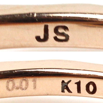 JILLSTUART ジルスチュアート K10PG ピンクゴールド リング・指輪 ダイヤモンド0.01ct 9号 0.8g レディース【中古】