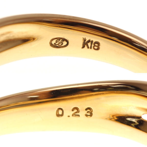K18PG ピンクゴールド リング・指輪 ダイヤモンド0.23ct 11号 4g レディース【中古】