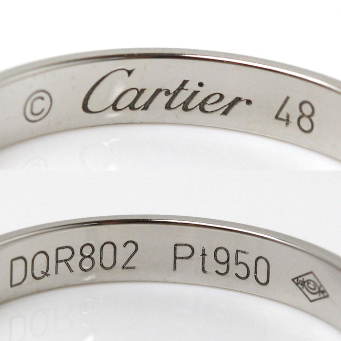 CARTIER カルティエ Pt950プラチナ 1895 ウェディング リング・指輪 B4057748 ダイヤモンド 8号 48 2.7g レディース【中古】【美品】