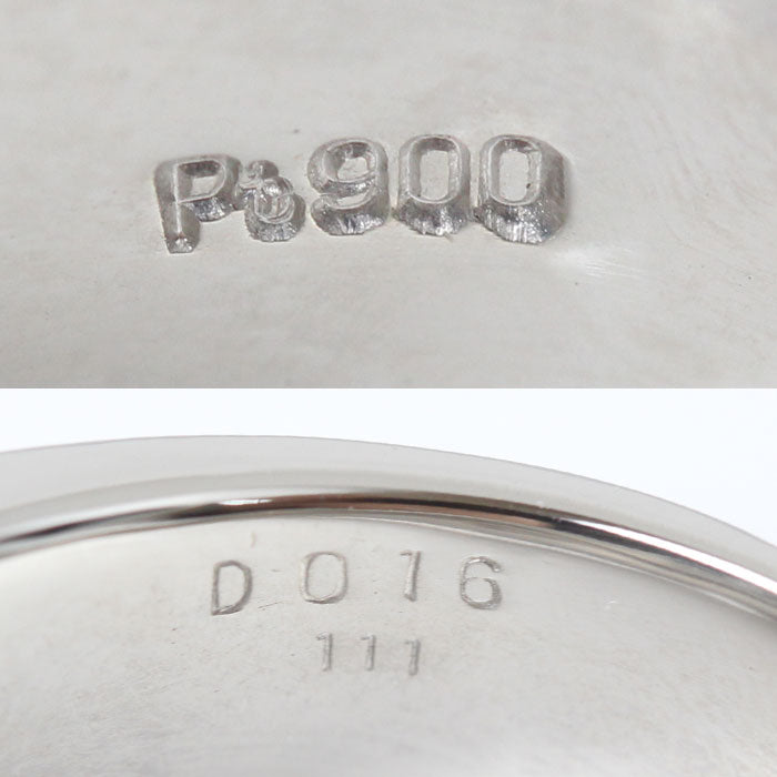 Pt900プラチナ リング・指輪 サファイア1.11ct ダイヤモンド0.16ct 19号 17.7g メンズ【中古】【美品】
