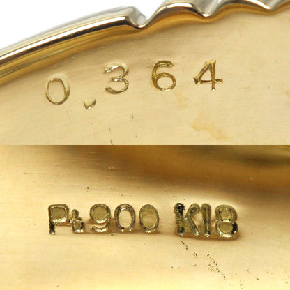 K18YG イエローゴールド Pt900プラチナ 印台 リング・指輪 ダイヤモンド0.364ct 22号 23.4g メンズ【中古】