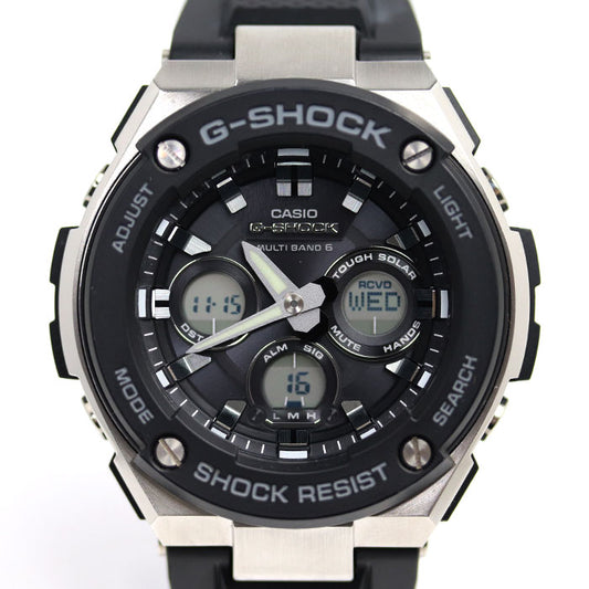 CASIO カシオ G-SHOCK Gスチール 電波 腕時計 ソーラー GST-W300-1AJF メンズ【中古】