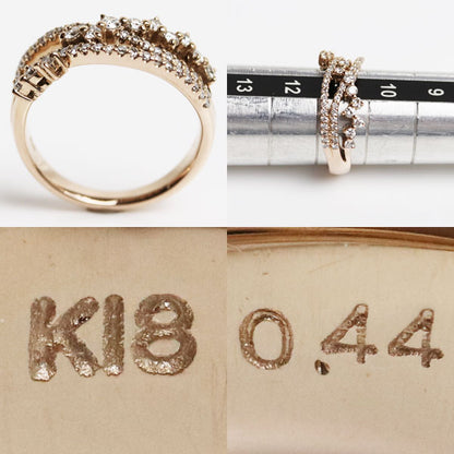 K18PG ピンクゴールド リング・指輪 ダイヤモンド0.44ct 11号 4.4g レディース【中古】