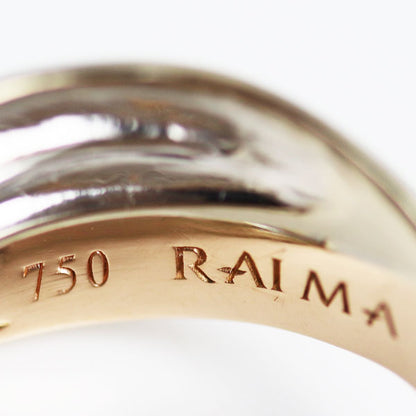 RAIMA ライマ K18PG ピンクゴールド K18WG ホワイトゴールド リング・指輪 ダイヤモンド 11号 8.4g レディース【中古】【美品】