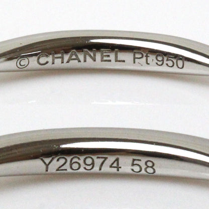 CHANEL シャネル Pt950プラチナ カメリア マリッジリング リング・指輪 J10667 18号 58 2.1g メンズ【中古】【美品】