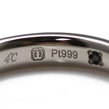 4℃ ヨンドシー Pt999プラチナ リング・指輪 ダイヤモンド 8号 4.2g レディース【中古】【美品】