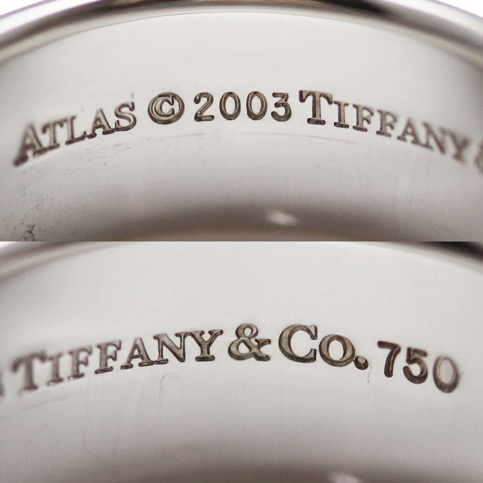 TIFFANY&Co. ティファニー K18WG ホワイトゴールド アトラス リング・指輪 10号 8.8g レディース【中古】【美品】