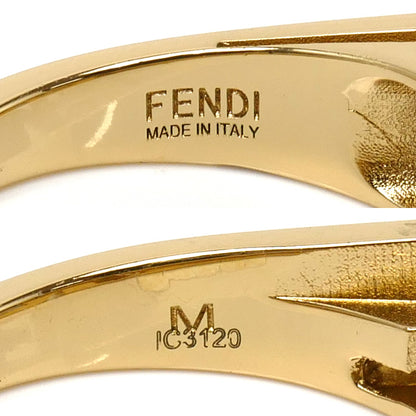 FENDI フェンディ 真鍮 ロゴ レタリング リング・指輪 7AJ272 B08F0CFK 22号 6.9g ブラス ユニセックス【中古】