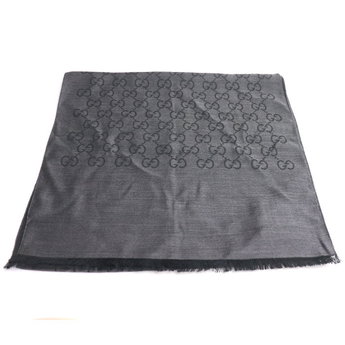 GUCCI グッチ ストール チャコールグレー 165904 3G646 1100 マフラー ユニセックス【中古】【極美品】