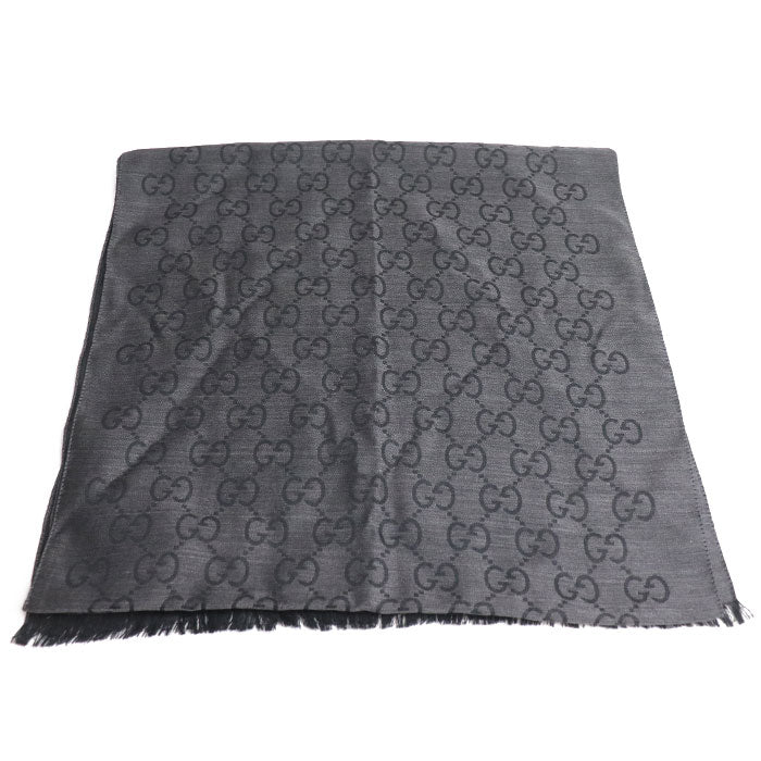 GUCCI グッチ ストール チャコールグレー 165904 3G646 1100 マフラー ユニセックス【中古】【極美品】