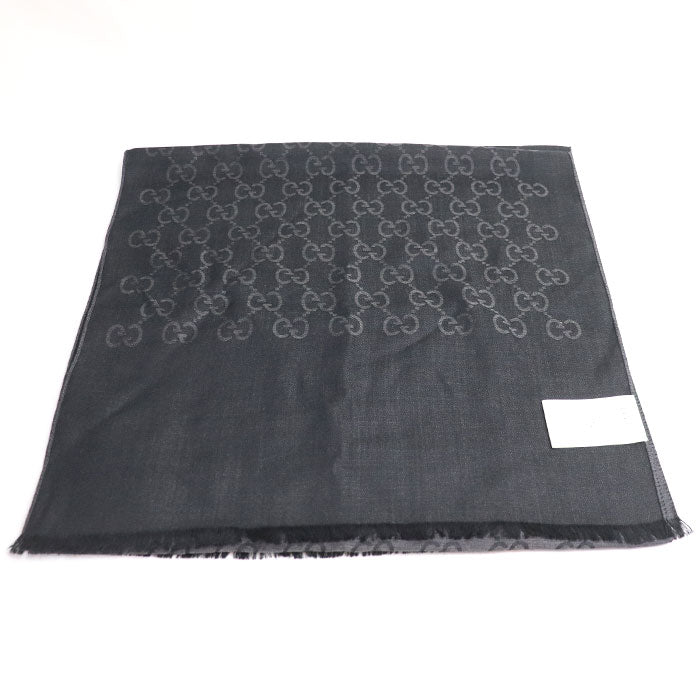 GUCCI グッチ ストール チャコールグレー 165904 3G646 1100 マフラー ユニセックス【中古】【極美品】