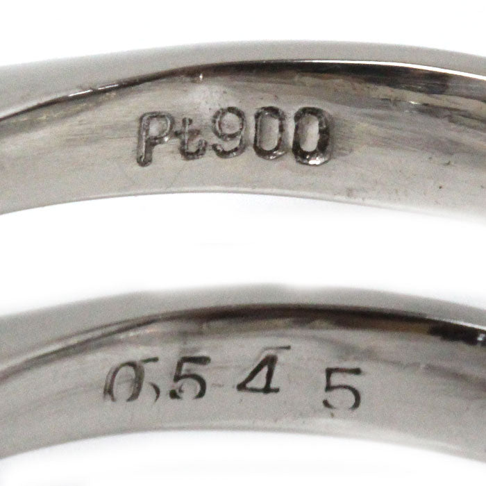 Pt900プラチナ リング・指輪 パール約11.2mm ダイヤモンド0.545ct 10号 9.6g レディース【中古】