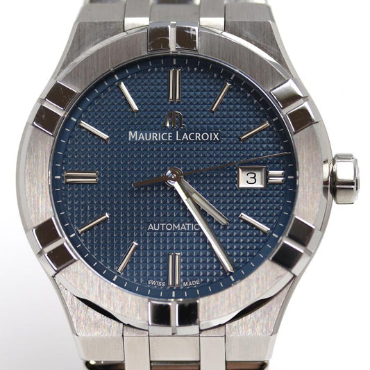 MAURICE LACROIX モーリスラクロア アイコン 腕時計 自動巻き ブルー AI6008-SS002-430-2 メンズ【中古】【美品】