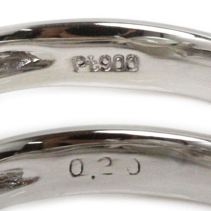 Pt900プラチナ リング・指輪 パール約12.9mm ダイヤモンド0.20ct 12号 9.9g 白蝶 レディース【中古】【美品】