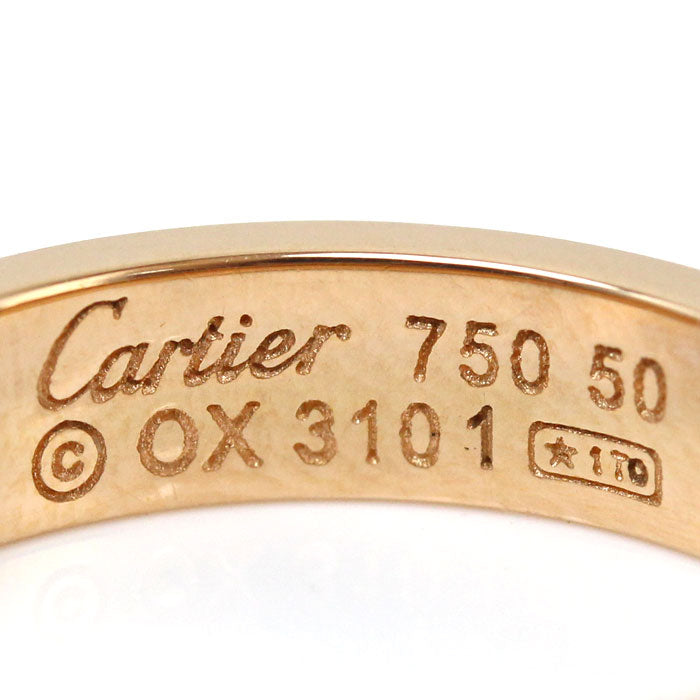 CARTIER カルティエ K18PG ピンクゴールド ミニラブ 1P ダイヤ リング・指輪 B4050750 ダイヤモンド 10号 50 4.3g レディース【中古】