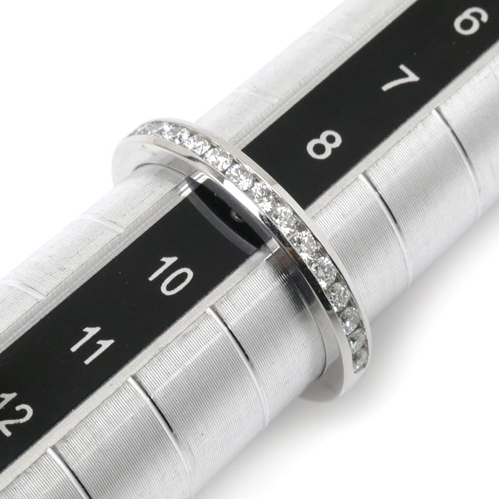 TIFFANY&Co. ティファニー Pt950プラチナ ハーフサークル チャネルセッティング リング・指輪 ダイヤモンド 9号 3.6g レディース【中古】