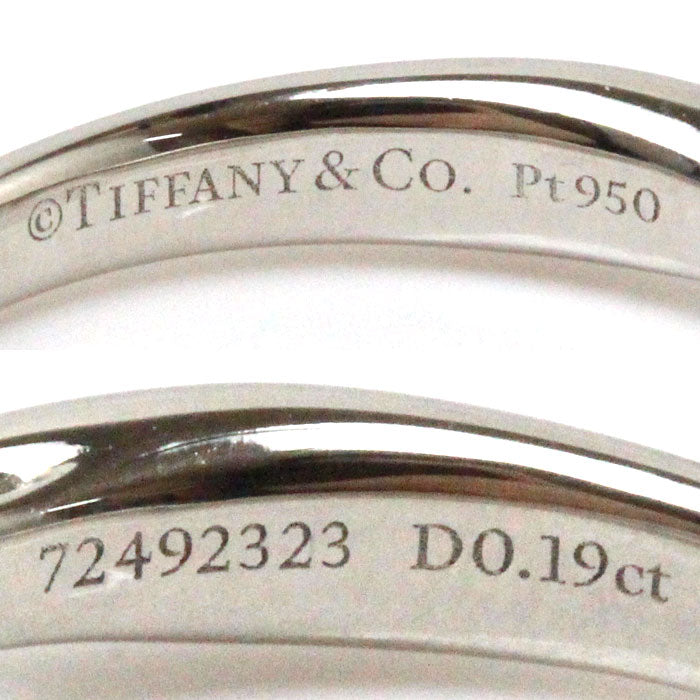 TIFFANY&Co. ティファニー Pt950プラチナ ハーモニー  リング・指輪 ダイヤモンド0.19ct 8号 3.2g レディース【中古】