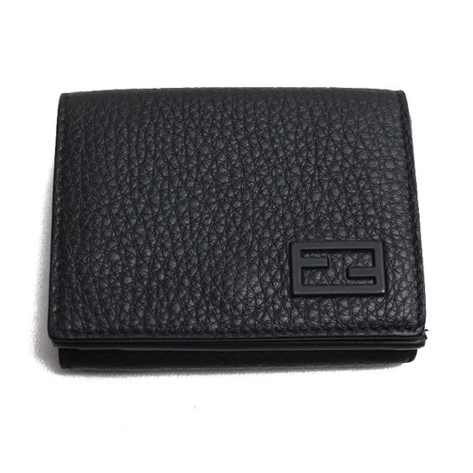FENDI フェンディ FFロゴ 三つ折り財布 ブラック 7M0280 AG0L レディース【中古】【美品】